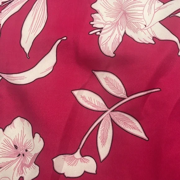 Lane Bryant Dress Sz 26 Sheath Pink Floral Print Off-Shoulder Feminine Fairy - Picture 8 of 8